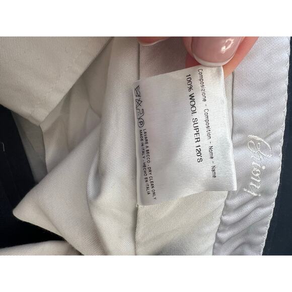 Brioni Wool Super 120s Pleated Pants Cannes Dress Trousers Dark Blue Size 40R JL - Picture 12 of 14